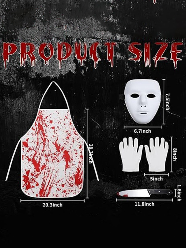 Halloween Bloody Chef Costume  - Cosplay Prop Knife review and price